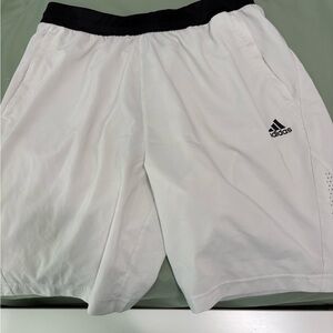 Adidas White and Black Athletic Shorts